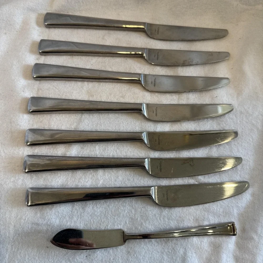 8 DANSK ORION Dinner Knife KNIVES Butter 9 1/4